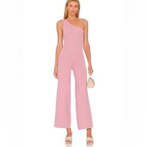 Free People Beach Pink One Shoulder Knit Jumpsuit Women’s Size Small NWT